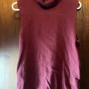 Talbots Rich Maroon Sleeveless Top
